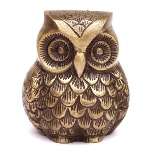 Owl brass statue for Wisdom for Good Financial Decisions - Upaay Shop.com